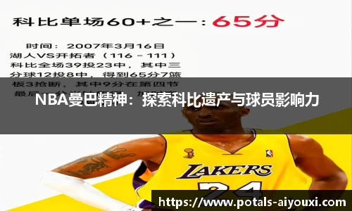 NBA曼巴精神：探索科比遗产与球员影响力